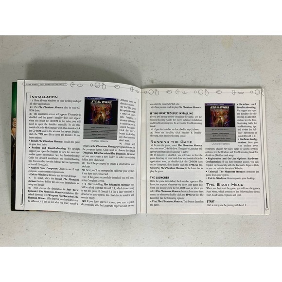 Star Wars Episode I PC Game Disc Manual Case 1999 LucasArts Rare Computer - Picture 13 of 14